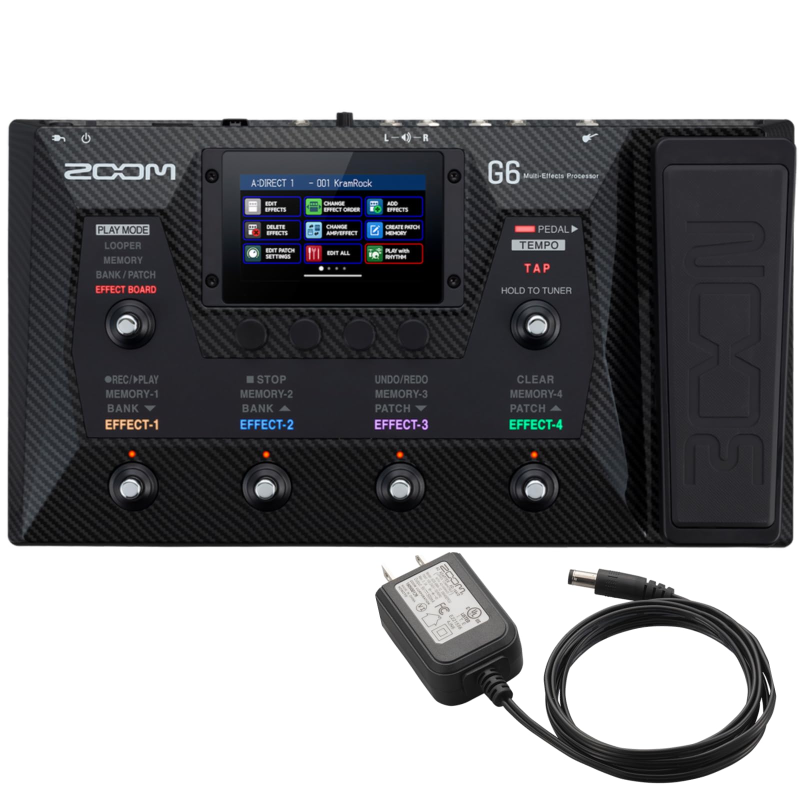 【最終値下げ】zoom G6  遠隔操作が可能になるBTA-1付 Amazon | ZOOM G6 マルチエフェクター ギター用 135種エフェクト/IR